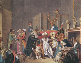Karikatur des Salons von Josephine (1763-1814)